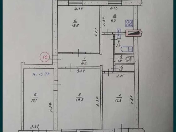 Продам свою 4к квартиру 86 кв.м ул.Первомайская можно по безналу Желтые Воды