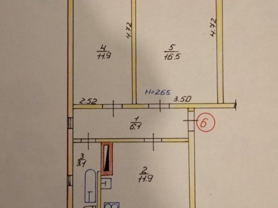 Квартира двокімнатна Желтые Воды