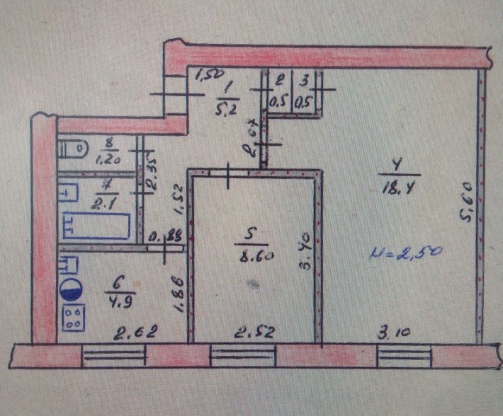 Продам 2х комнатную квартиру - фото 1