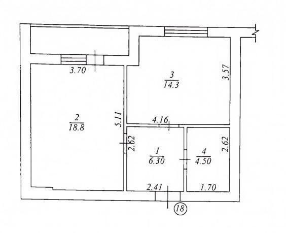 Продаж 1-кімнатної квартири в Гостомелі - фото 1