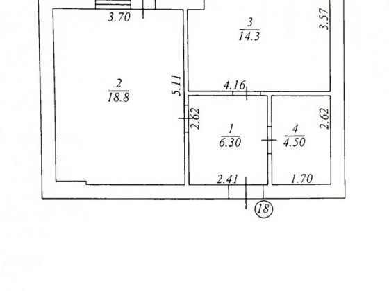 1 кім квартира, 47 м2 Гостомель