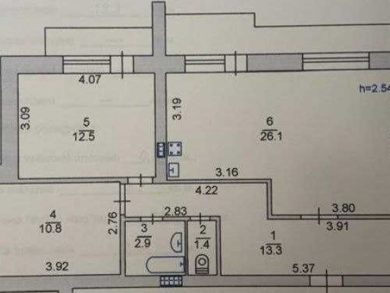 2к.кв площею 71м Черноморск