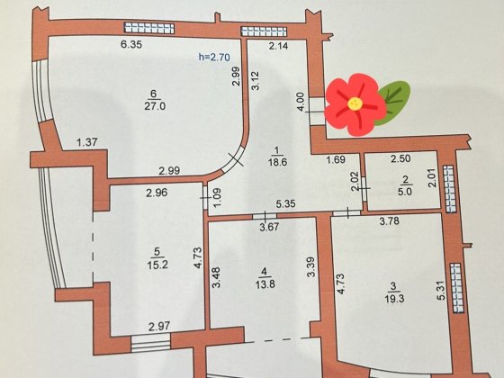 Большая 3х комнатная в Монолите Черноморск