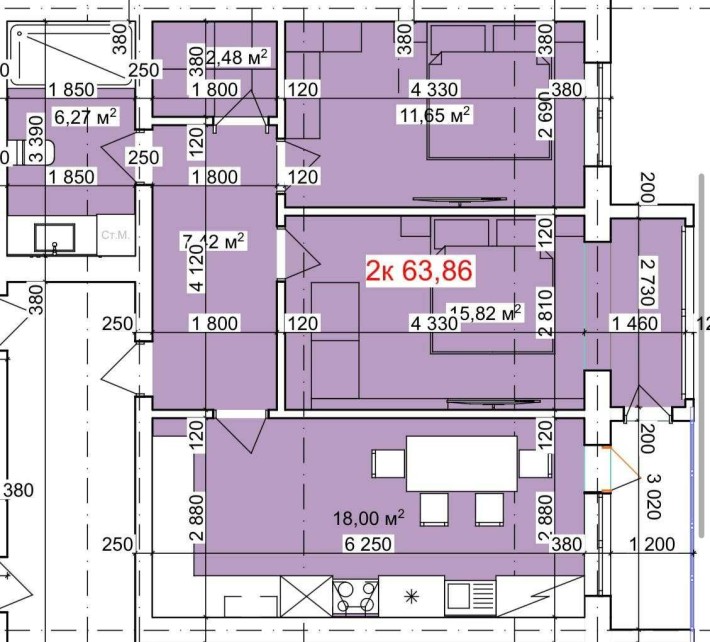 Двокімнатна квартира в м. Коломия - фото 1