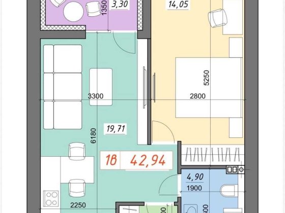 Продаж просторої 1к квартири поруч з ТРЦ Lavina Mall Коцюбинское