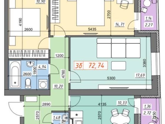 Квартира Коцюбинське Коцюбинское