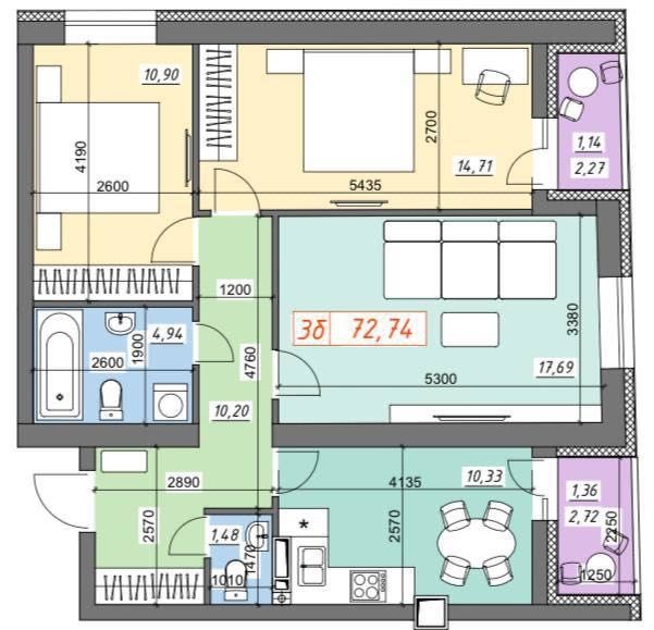 Квартира Коцюбинське - фото 1