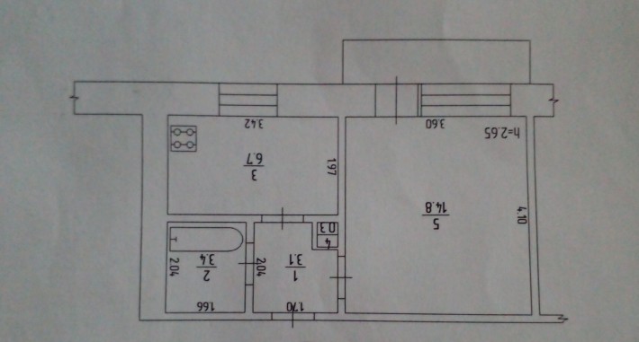 Продається однокімнатна квартира в місті Ромни по вул Горького 248 - фото 1