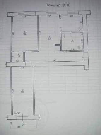 Продається 3-кімнатна квартира з індивідуальним опаленням. Центр міста - фото 1