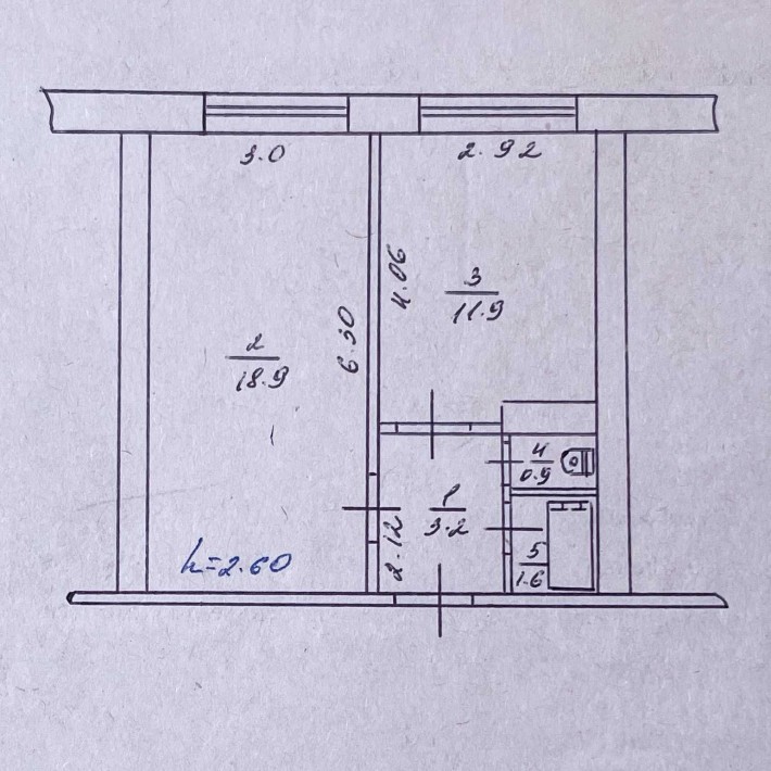 Однокімнатна квартира 36,5 м² | Ромни, Молокозавод | Цегляний будинок - фото 1