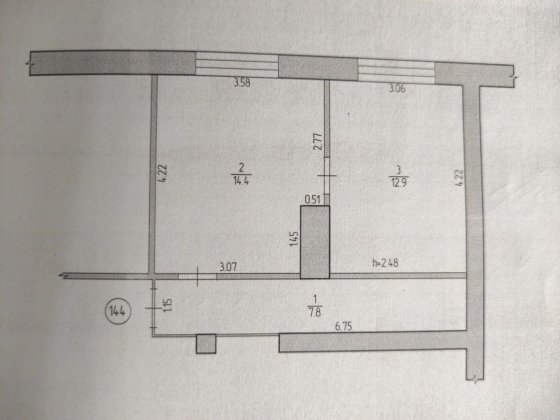 Продам двокімнатний гуртожиток Ромны