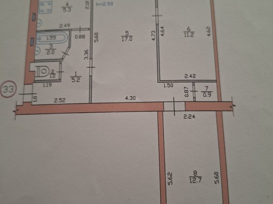 Продам трикімнатну р-н"Літака" Самар