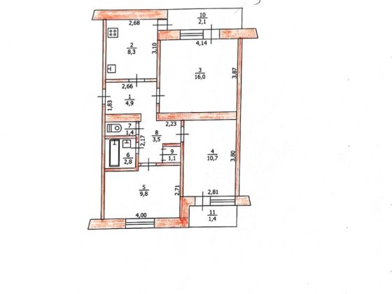 Продаж 3-х кімнатної квартири, м. Павлоград, район ПМЗ. Павлоград