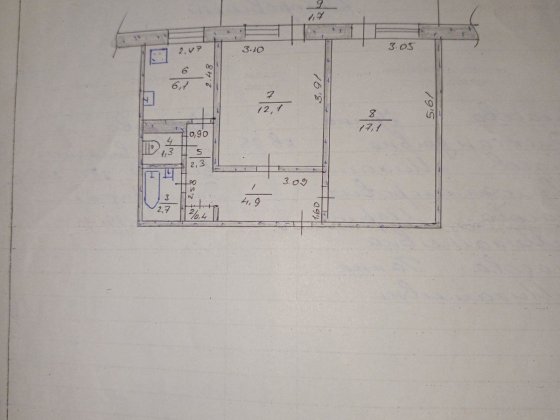 2х  кімнатна квартира. Павлоград