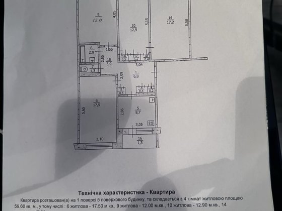 Чотирикімнатна квартира від власника Павлоград