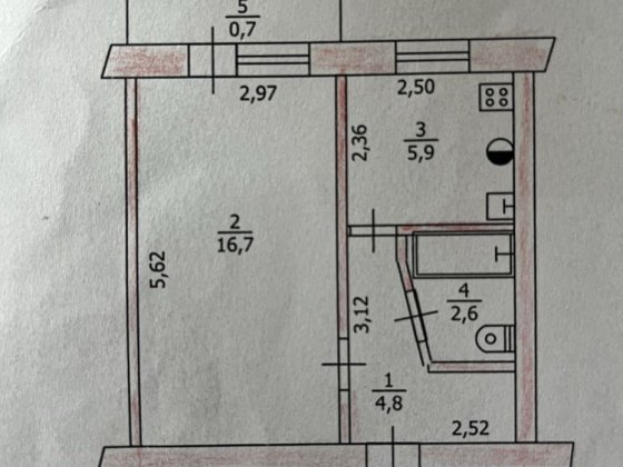 ПРОДАМ 1 кімнатну квартиру на полігоні Павлоград