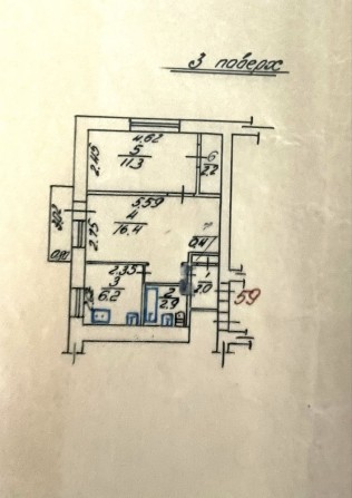 Продаж 2-х кімнатної квартири під ремонт - фото 1