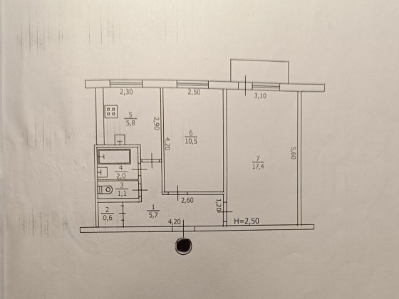 Продаж 2 кімнатної квартири в центрі Чугуєва Чугуїв