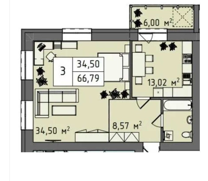 Пропонуємо Вам 2к квартиру ЖК "Стокгольм"! - фото 1