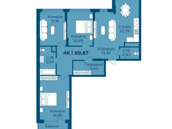 Продаж 4-кімнатної квартири Криховцы