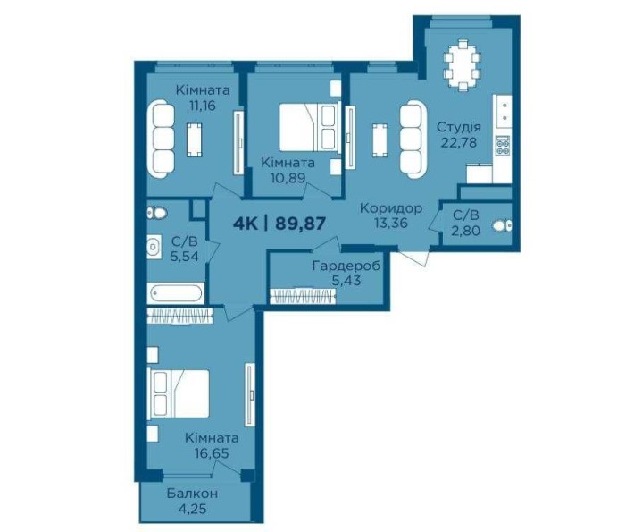 Продаж 4-кімнатної квартири - фото 1