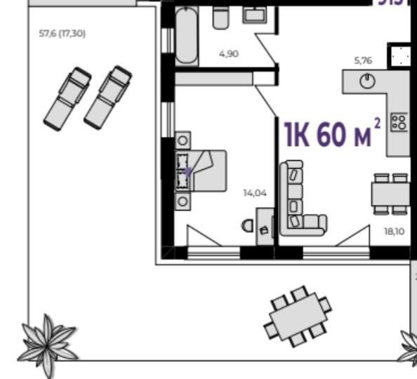 Квартира з власним патіо - фото 1