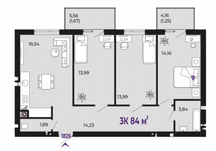 3к квартира в ексклюзивному ЖК - фото 1