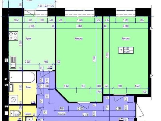 2-кімнатна, 64 м², 5 поверх. 
Білогородка, передмістя Києва Білогородка