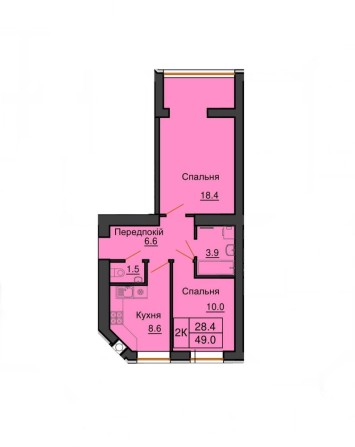 Продаж 50 м2 двокімнатної квартири в ЖК Софія Нова - фото 1