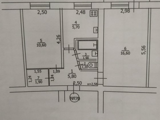 Продам 2 х комнатную квартиру в Узине  киевской области Узин