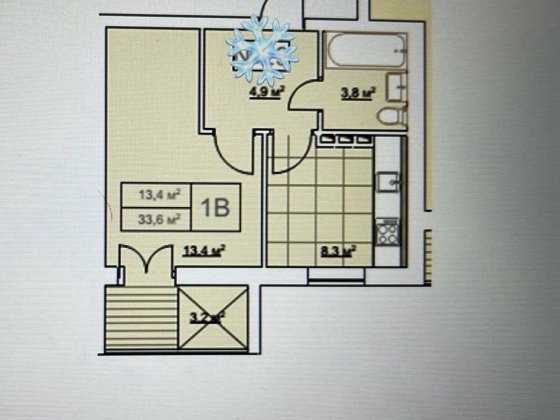 1кк в готовому будинку. Індивідуальне газаве опалення