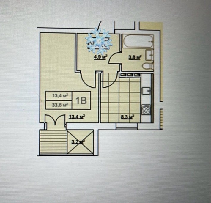 1кк в готовому будинку. Індивідуальне газаве опалення - фото 1