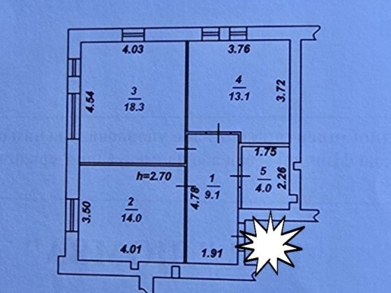 Продажа 2х.кімнатної квартири в с.Хотів, вул.Промислова 1М Хотів