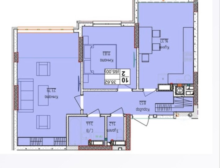 Продам двокімнатну квартиру з ремонтом!!!Чабани. Вул. Машинобудівників - фото 1