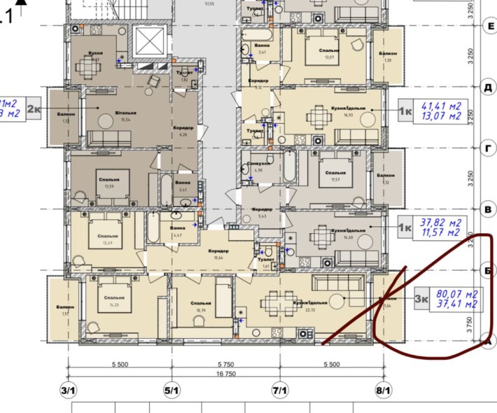 3 кімнатна квартира ЖК Арт 29 - фото 1