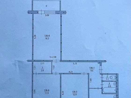 Продам трёхкомнатную квартиру Златопиль