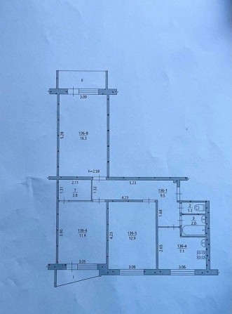 Продам трёхкомнатную квартиру - фото 1
