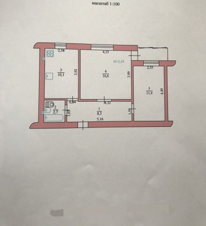 Продаж 2 кімнатна "чешка", 5 поверх/9,район райлікарні,Черняховського - фото 1