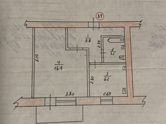 Продам квартиру однокімнатну вулиця Шевченка 93