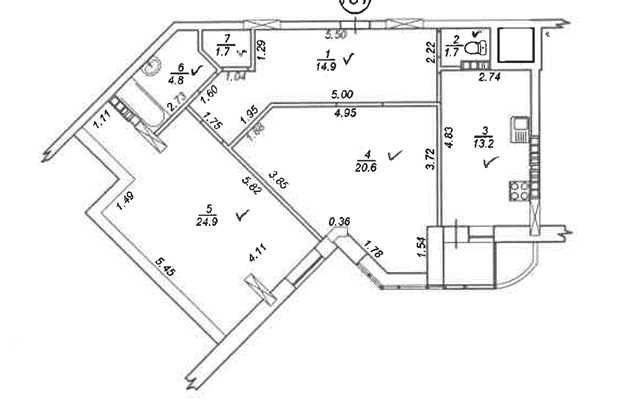 Продаж 2-х кімнатної квартири в житловому стані - фото 1
