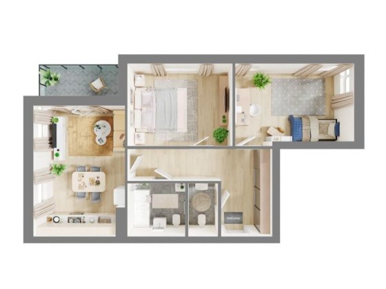 3-на квартира в Krona Park II, з великою кухньою Бровары