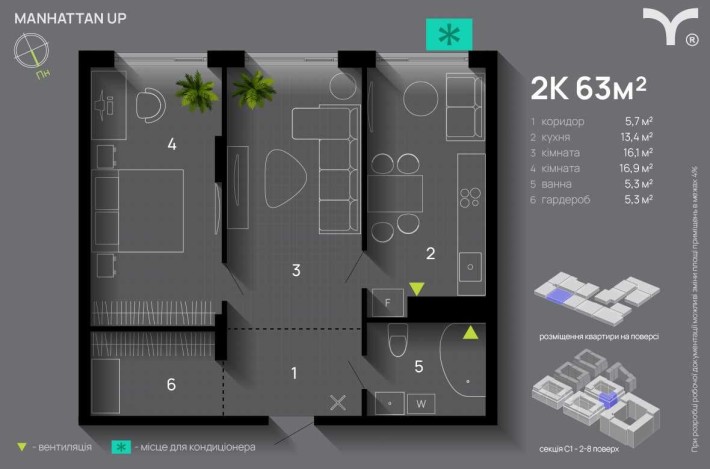Двокімнатна квартира по акційній ціні лише до кінця місяця - фото 1