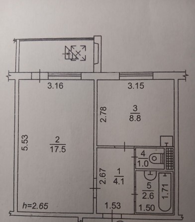Продам 1-ну кв-ру в Вишневому по вул.Європейській 34- Б - фото 1