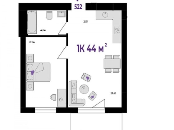 1 кім.квартира в містечку клубного типу Ивано-Франковск