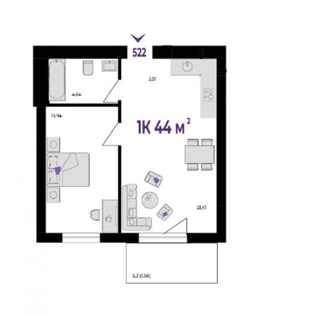 1 кім.квартира в містечку клубного типу - фото 1