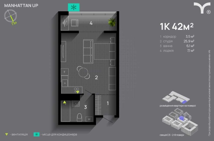 Однокімнатна квартира біля озера+ знижка - фото 1