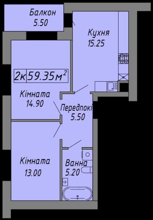 Продаж 2-кім квартири
від забудовника Центр розтермінування знижки - фото 1