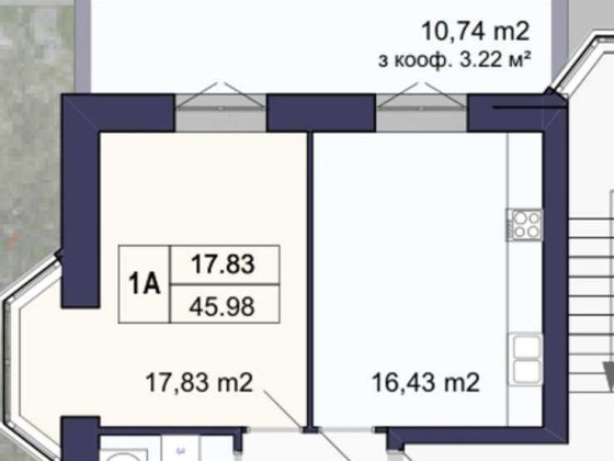 Центр міста Продаж квартири 42 кв в клубному будинку Буча