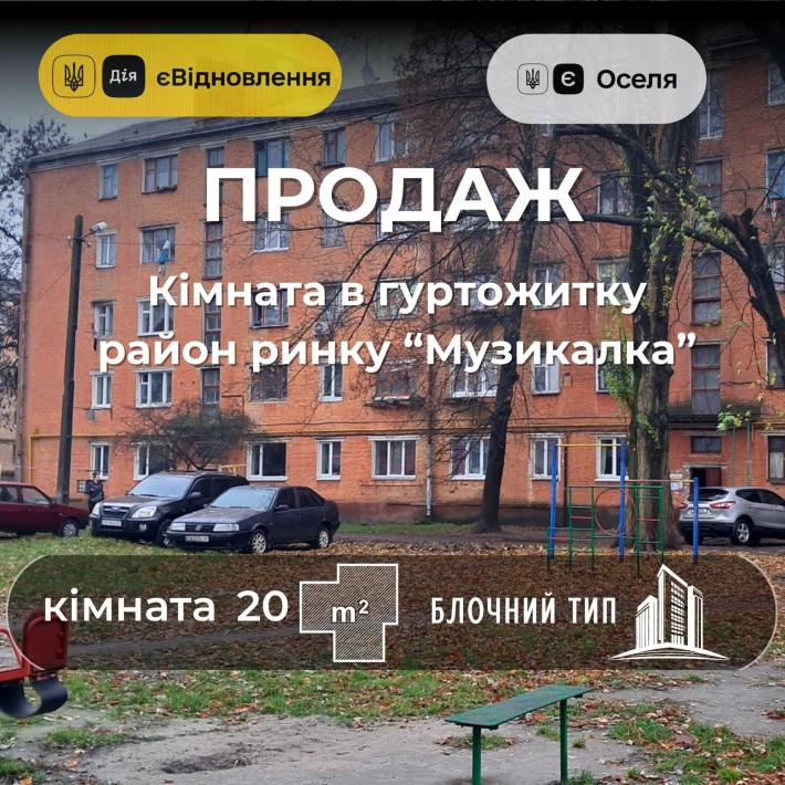 Продам кімнату в гуртожитку сімейного типу, вул Текстильщиків 8 СМ - фото 1