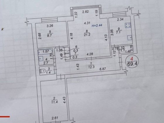 Продаж 3х кімнатної  квартири Вишневе , можливо під бізнес Вишневе